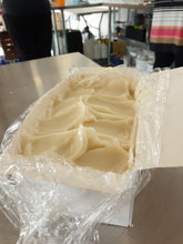 A batch of soap with textured tops